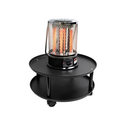 Calentador eléctrico portátil de mesa redonda con ruedas universales